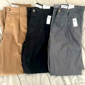 Pleated Athletic Tapered Trousers Old Navy